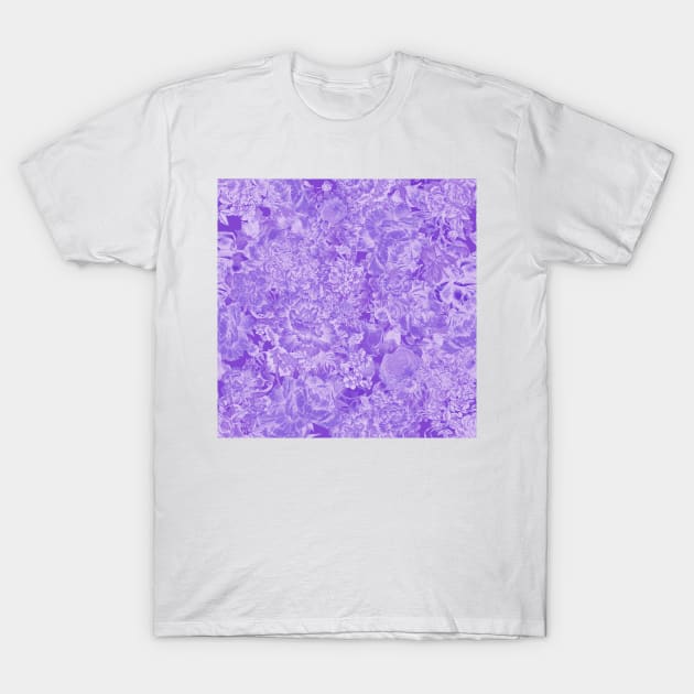 Seamless Purple Peonies Garden T-Shirt by PrivateVices